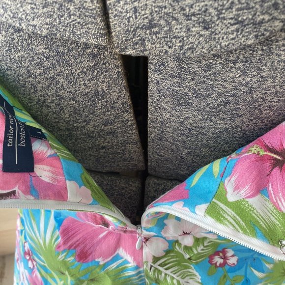 Boston Proper Tropical Flower Print Summer Dress W 8 Hawaiian Lined Made In USA - Picture 4 of 6